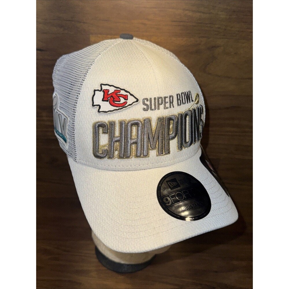 New Era Kansas City Chiefs Super Bowl LIV Champions Adjustable Hat - White